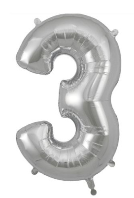 (image for) OT FOIL BALLOON NO.3 SILVER