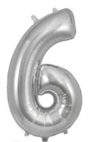 (image for) OT FOIL BALLOON NO.6 SILVER