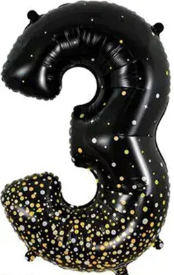 (image for) OT FOIL BALLOON NO.3 BLK GOLD