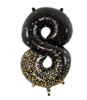 (image for) OT FOIL BALLOON NO.8 BLK GOLD