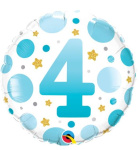 (image for) QT FOIL BALLOON AGE 4 BLUE