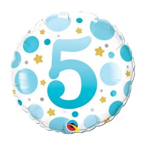 (image for) QT FOIL BALLOON AGE 5 BLUE