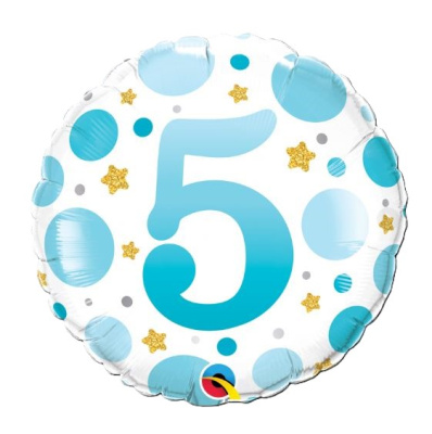(image for) QT FOIL BALLOON AGE 5 BLUE