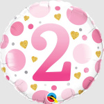 (image for) QT FOIL BALLOON AGE 2 PINK