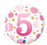 (image for) QT FOIL BALLOON AGE 5 PINK
