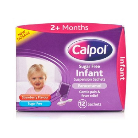 (image for) CALPOL SUGAR FREE INFANT SACHETS 2+MONTHS - 12X5ML