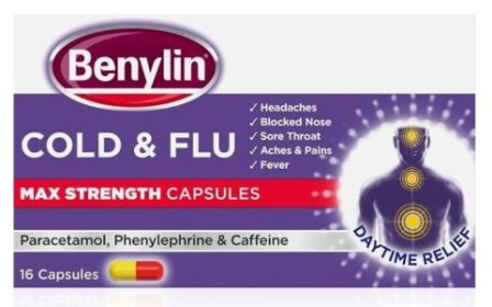 (image for) BENYLIN COLD & FLU MAX STRENGTH CAPSULES 6F5 - 16S