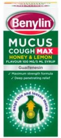(image for) BENYLIN MUCUS MAX COUGH SYRUP HONEY & LEMON - 150ML