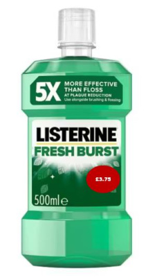 (image for) LISTERINE MOUTH WASH FRESH BURST PM3.75 - 500ML