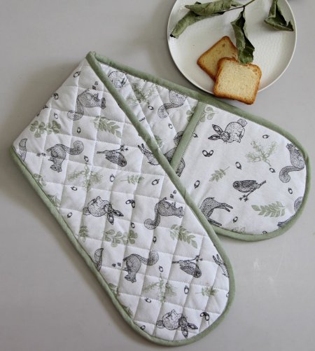 (image for) HL DOUBLE OVEN MITT WOODLAND