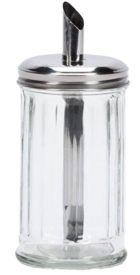 (image for) GLASS SUGAR JAR WITH POUR TOP