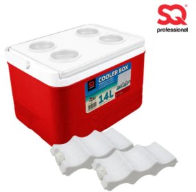 (image for) SQ COOLER BOX RED 14L