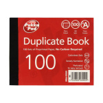 (image for) PUKKA DUPLICATE BOOK PLAIN RULLED 105MM X 130MM