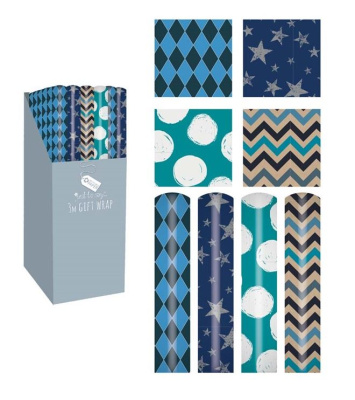 (image for) Tallon Giftwrap Male Design - 3METRE