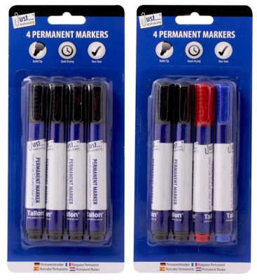 (image for) Tallon Permanent Markers Bullet Tip - 4S