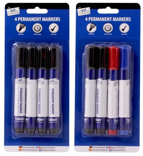 (image for) Tallon Permanent Markers Bullet Tip - 4S