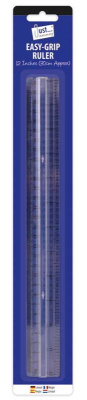 (image for) Tallon Easy Grip Clear plastic Ruler - 30CM
