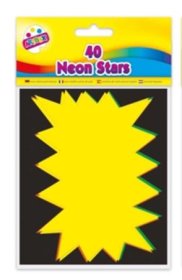 (image for) Tallon Fluorescent Flashes Neon Stars 40S - 15x10CM