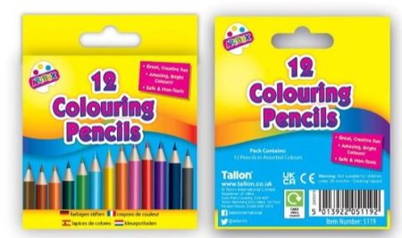 (image for) Tallon Half Sized Coloured Pencils - 12S