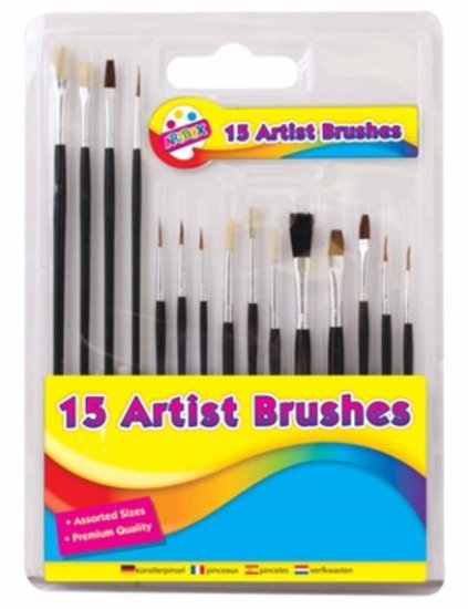 (image for) Tallon Artist Paint Brushes - 15S