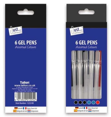 (image for) TALLON GEL INK PEN ASSORTED - STD
