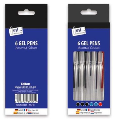 (image for) TALLON GEL INK PEN ASSORTED - STD