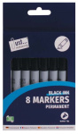 (image for) TALLON PERMANENT MARKERS BLACK - 8S