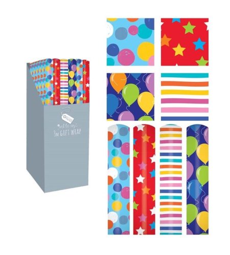 (image for) TALLON GIFT WRAP BRIGHT DESIGNS - 3M