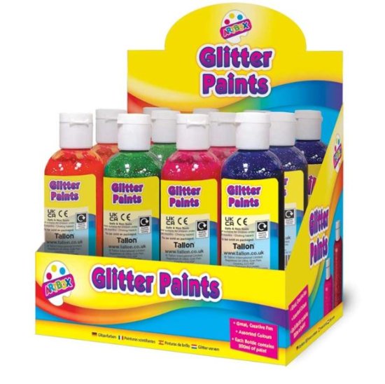 (image for) TALLON GLITTER PAINTS ASSORTED - 200ML