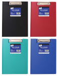 (image for) TALLON VINYL CLIPBOARD WITH COVER BLACK,BLUE & RED - STD