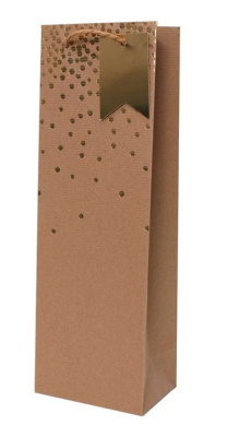 (image for) TALLON GIFT BAG KRAFT FOIL CONFETTI - BOTTLE
