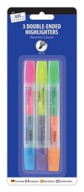 (image for) TALLON DOUBLE ENDED HIGHLIGHTERS 6 COLORS - 3S
