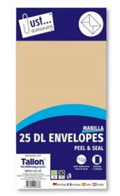 (image for) TALLON ENVELOPE MANILA PEAL & SEAL 25S - DL