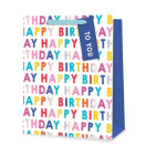 (image for) TL GIFT BAG M/COLOUR HAPPYBDAY