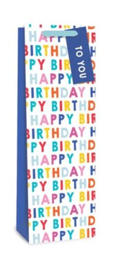 (image for) TL GIFT BAG M/COLOUR HAPPYBDAY