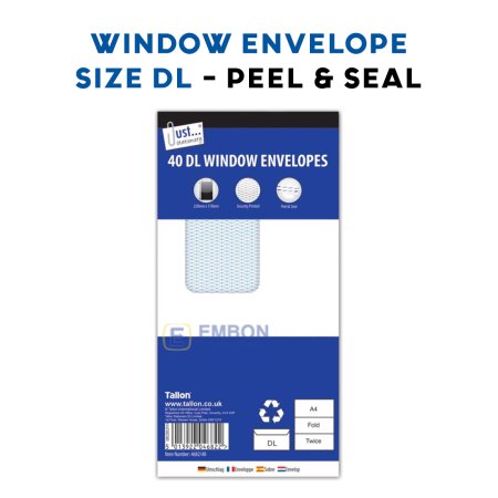 (image for) TALLON ENVELOPE WINDOW PEAL & SEAL 40S - DL