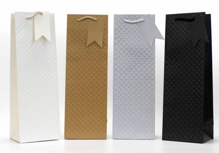 (image for) TALLON GIFT BAG EMBOSED FOIL ASSORTED - BOTTLE