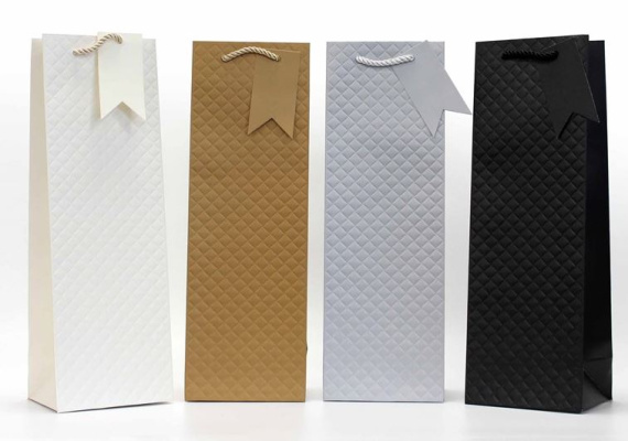 (image for) TALLON GIFT BAG EMBOSED FOIL ASSORTED - BOTTLE