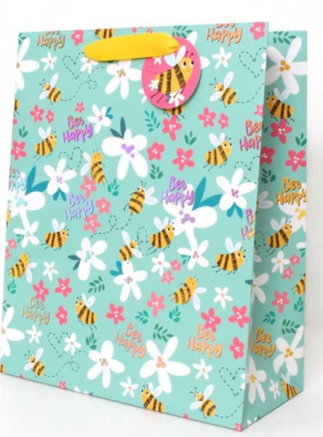 (image for) TALLON GIFT BAG BEES DESIGN - LARGE