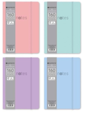 (image for) TALLON SOFT TOUCH NOTEBOOK PASTEL COLOURS RULED - A5