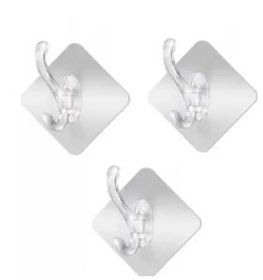 (image for) T/STAR ADHESIVE HOOKS PLAST 6S