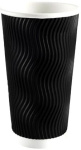 (image for) MP PAPER CUP RIPPLE BLACK 25S