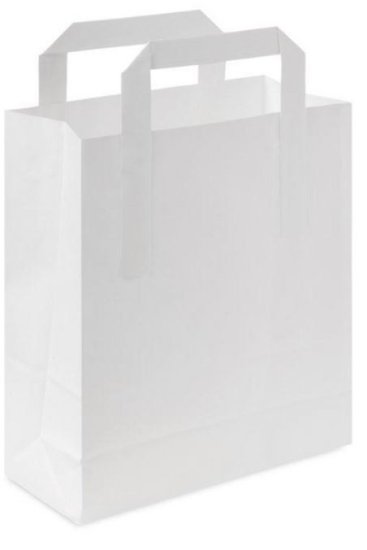 (image for) MP TAKEAWAY BAG+HANDLE WHITE