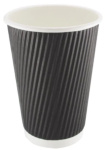 (image for) MP PAPER CUP RIPPLE BLACK 25S