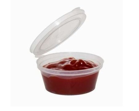 (image for) MAJ PLASTIC SAUCE CUP HINGED