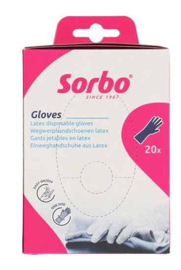 (image for) SORBO LATEX DISPOSABLE GLOVES -20S