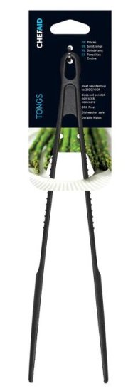(image for) CHEF AID BLACK NYLON TONGS - STD