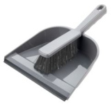 (image for) ELLIOTT BASTIC DUSTPAN & BRUSH SOFT FIBRES SILVER - STD