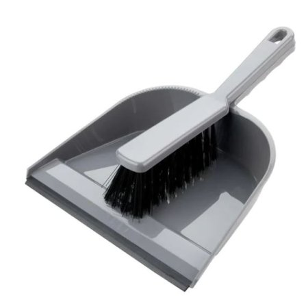 (image for) ELLIOTT BASIC DUSTPAN & BRUSH STIFF FIBRES SILVER - STD