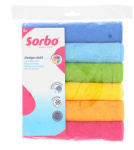 (image for) SORBO MICROFIBRE CLOTHS RAINBOW 6S-40X40